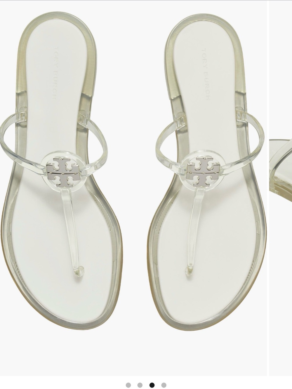 Tory Burch Clear Jelly Thong Sandals - White/Clear
